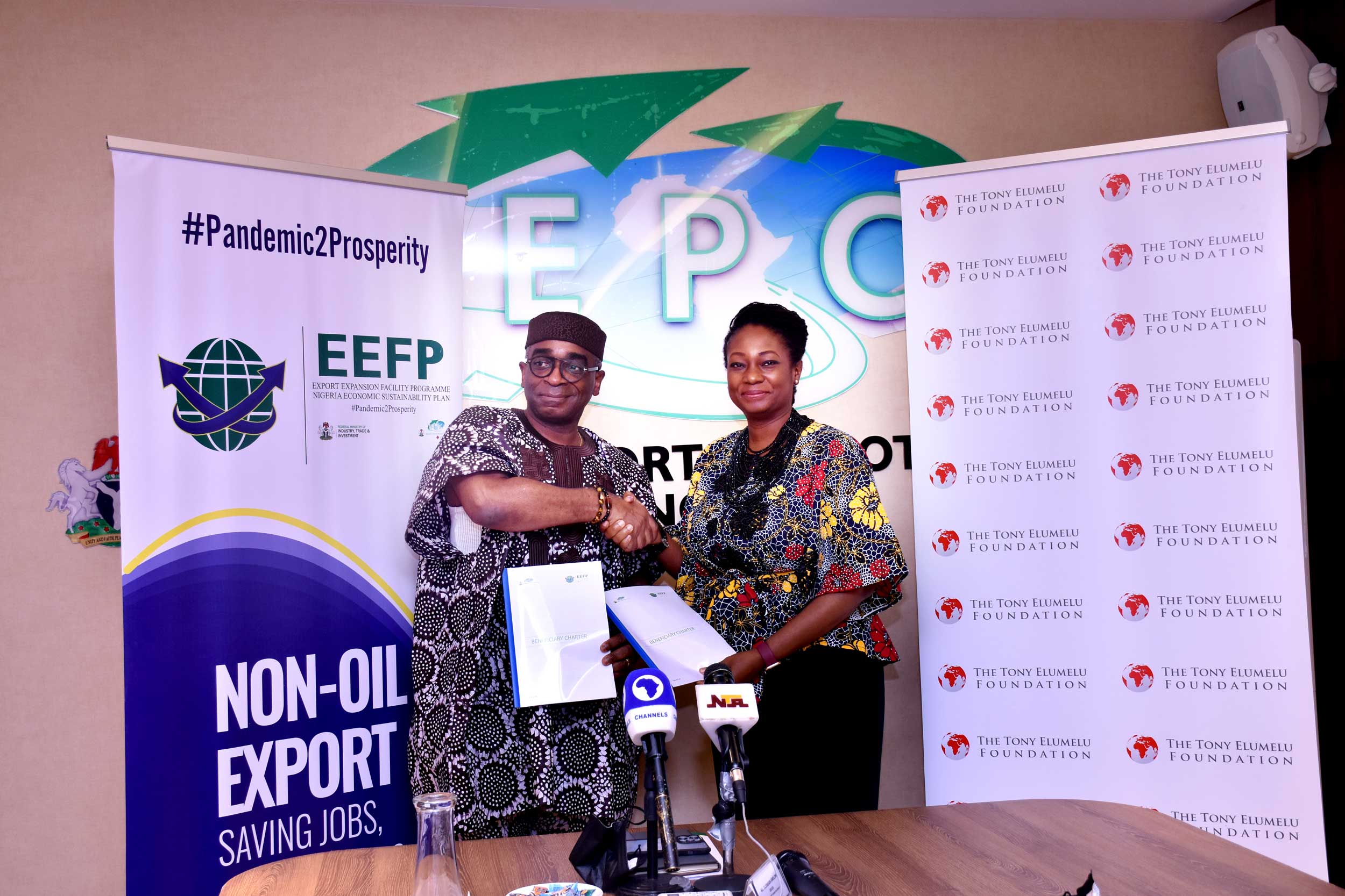 Ifeyinwa Ugochukwu à la signature du partenariat NEPC