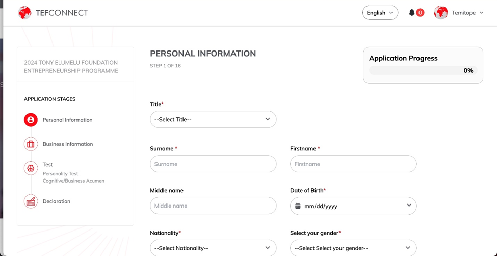 TEF2024 Profile Information