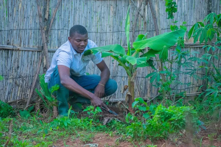Daniel Chibwe at his farm in Mchinji