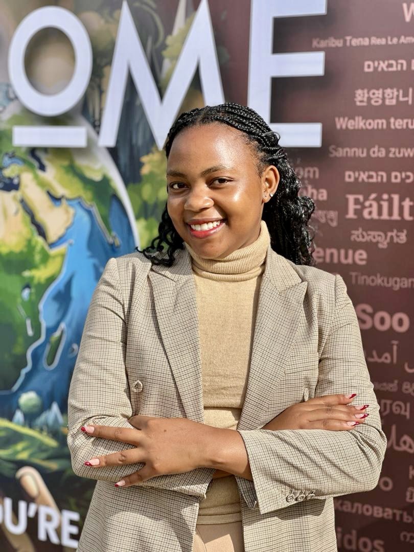 Portrait of Jovia Kisaakye, founder of Ecobed Biotech and NutriGrab, an innovator tackling food waste in Uganda by transforming spoiled milk into sustainable products and connecting farmers to buyers through a digital marketplace.